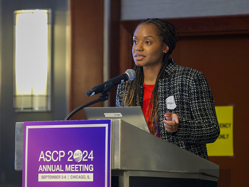 ASCP 2024 Speaker standing at podium